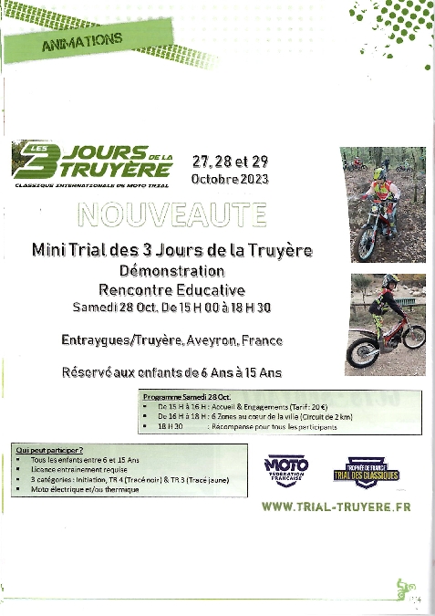 Les 3 jours de la Truyère - Classique international de moto trial