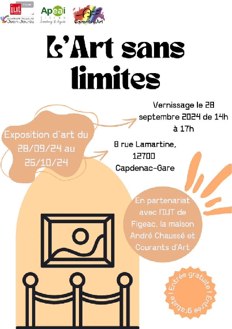 Exposition l'art sans limite de Courants d'Art