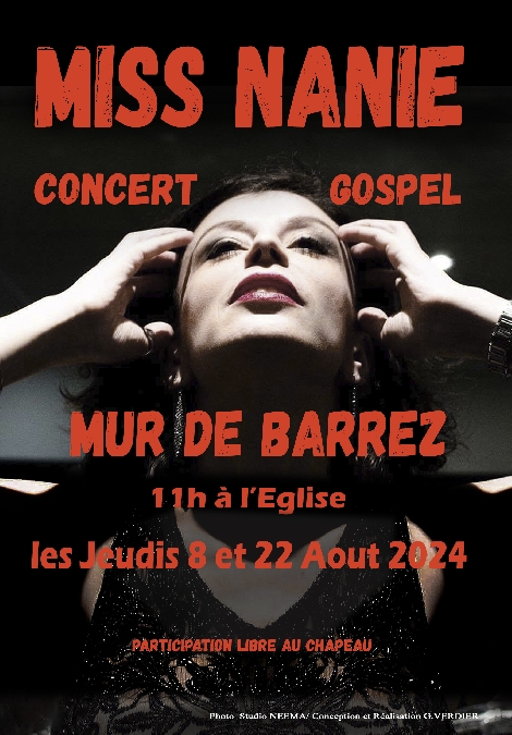 Concert de Gospel par Miss Nanie à Mur-de-Barrez