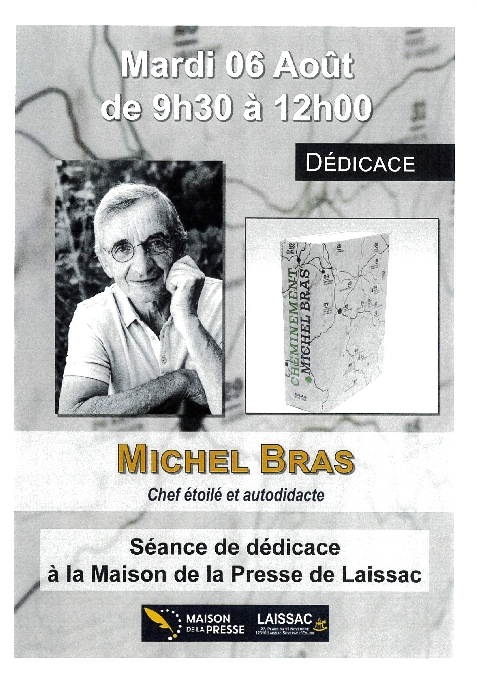 Séance de dédicaces de Michel BRAS à la Maison de la Presse de Laissac
