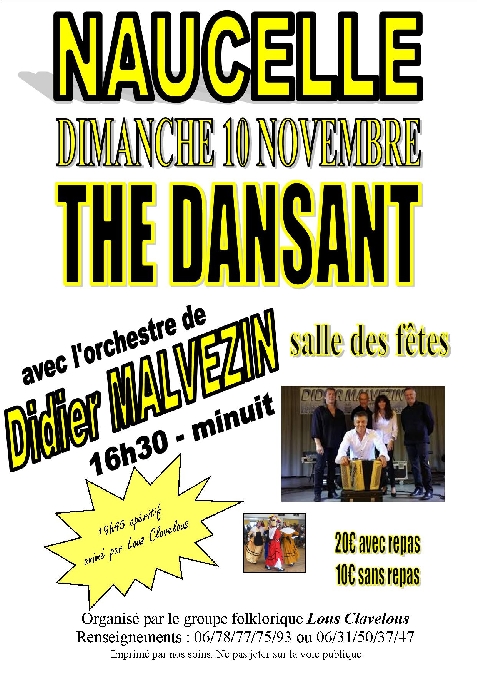 Thé dansant animé par l'orchestre de Didier Malvezin