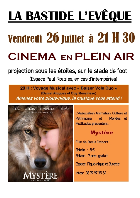 Soirée cinéma en plein air à La Bastide l'Evêque