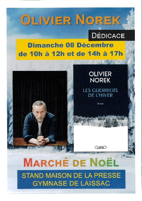 Séance de dédicaces avec Olivier Norek à Laissac