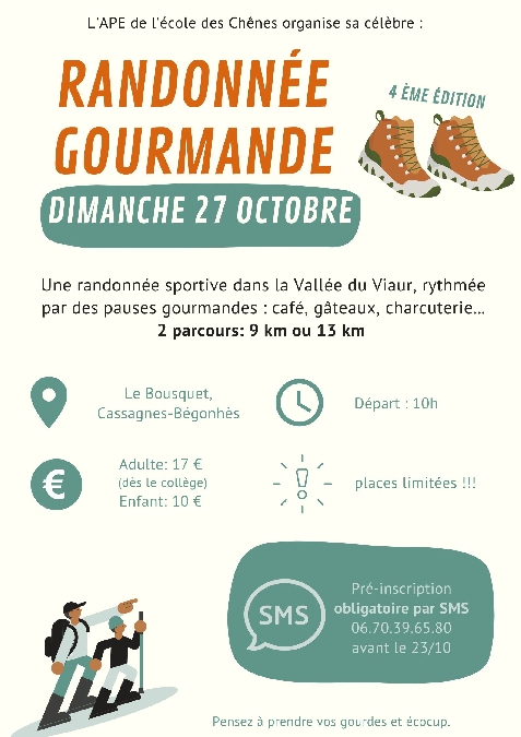 Randonnée Gourmande Le 27 oct 2024