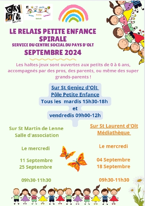 Halte Jeux Relais Petite enfance Spirale à St Geniez d