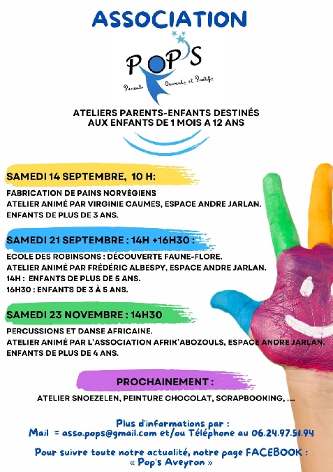 Ateliers Parents-enfants de Pop's