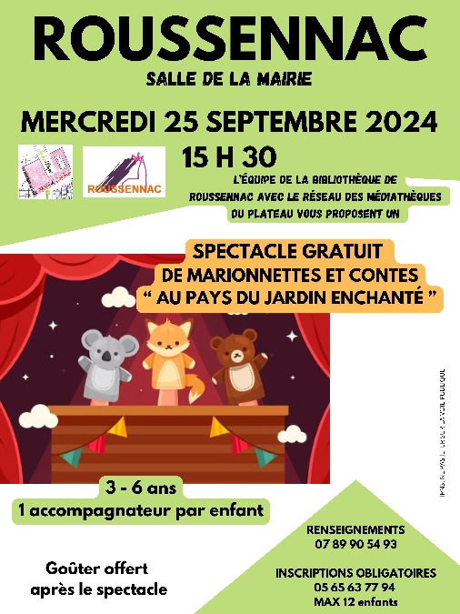 SPECTACLE DE MARIONNETTES ET CONTES “ AU PAYS DU JARDIN ENCHANTÉ ”