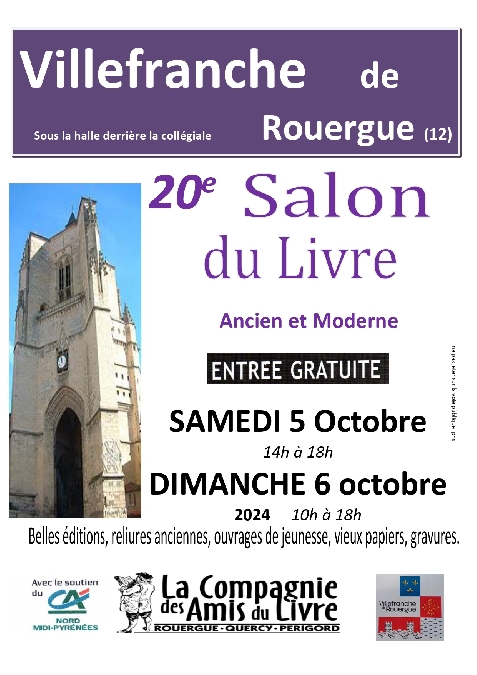 20ème Salon du Livre Ancien et Moderne Du 5 au 6 oct 2024