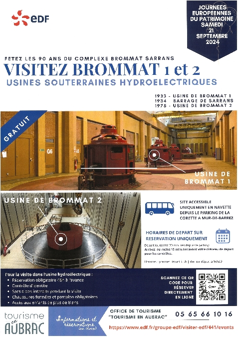 Visite des usines hydroélectriques souterraines Brommat... Le 21 sept 2024