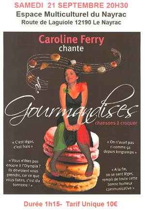 "Gourmandise" Concert de Caroline Ferry Le 21 sept 2024