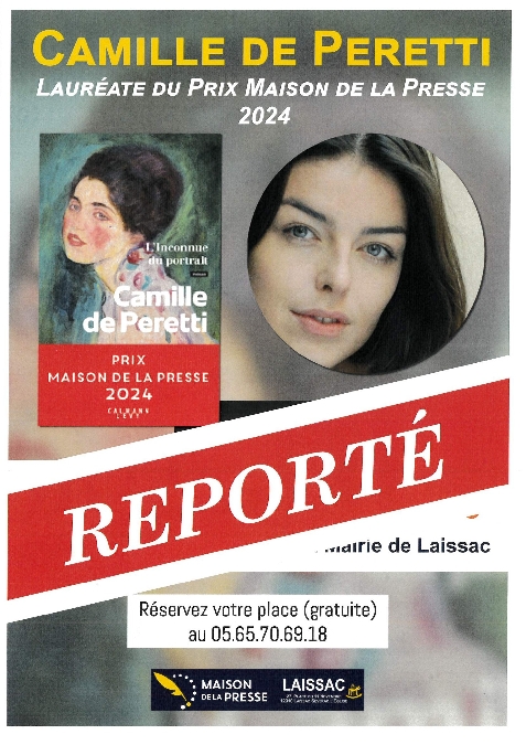 Soirée rencontres dédicaces avec Camille de Peretti à Laissac