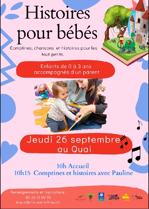 Histoires pour bébés Le 26 sept 2024