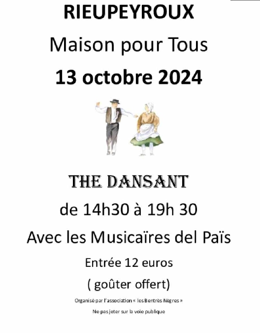 Thé dansant Le 13 oct 2024