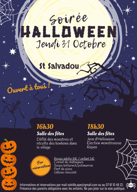 Soirée Halloween à Saint-Salvadou