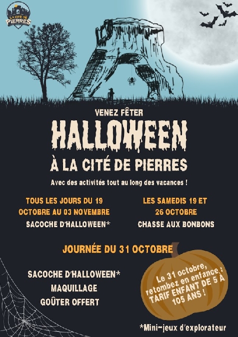 Halloween à la Cité de Pierres Du 19 oct au 3 nov 2024