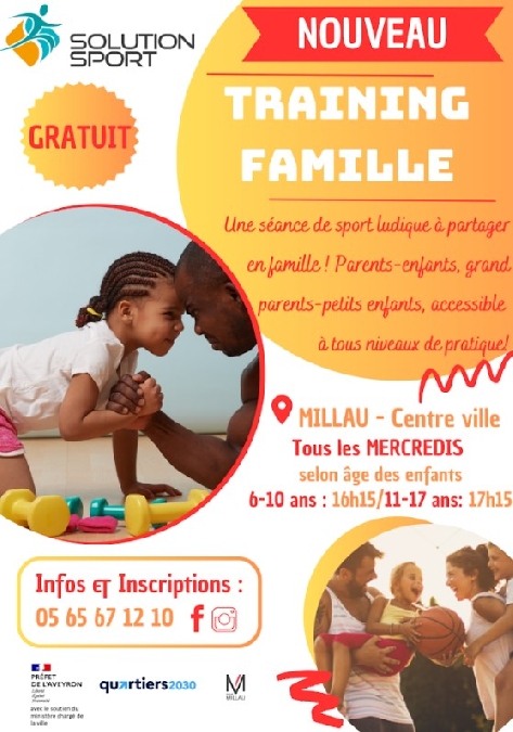 Training famille - Solution sport Du 16/10/2024 au 25/6/2025