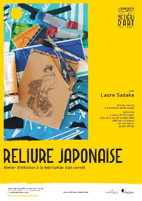 Atelier de reliure japonaise Du 25/10/2024 au 26/2/2025