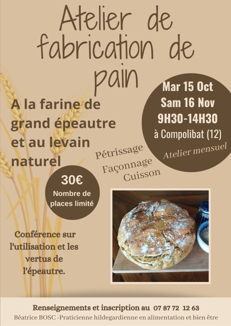 Atelier de fabrication de pain