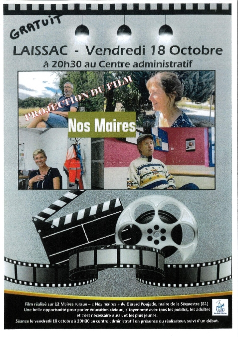 Projection du film "Nos Maires" et débat à Laissac Le 18 oct 2024