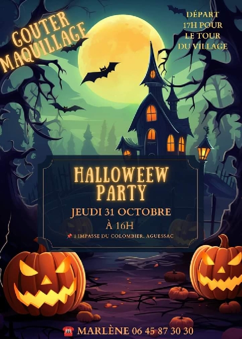 Halloween party à Aguessac