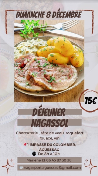 Petit-déjeuner Nagassol, tête de veau ... Décembre Le 8 déc 2024