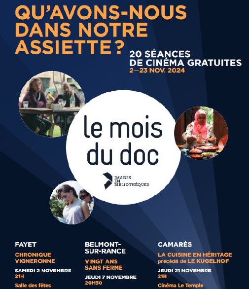 Le mois du documentaire - "Chronique vigneronne" Le 2 nov 2024