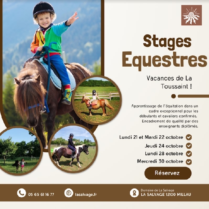 Stage d'équitation enfants / ados à la Salvage