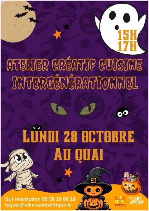 Atelier créatif cuisine Intergénérationnel Le 28 oct 2024