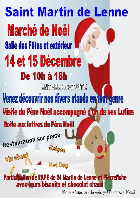 Marché de Noël à St Martin de Lenne