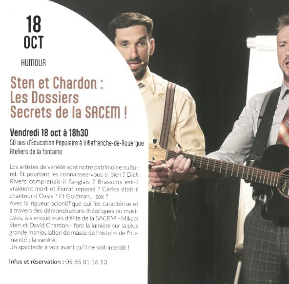 Sten et Chardon : les dossiers secrets de la SACEM Le 18 oct 2024