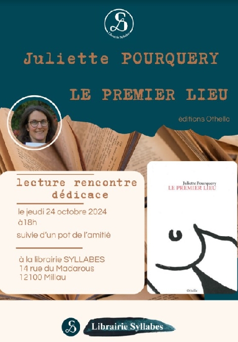 Lecture rencontre dédicace Juliette Pourquery - Librairie Syllabes