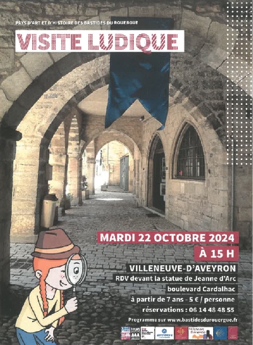 Visite ludique de Villeneuve d'Aveyron